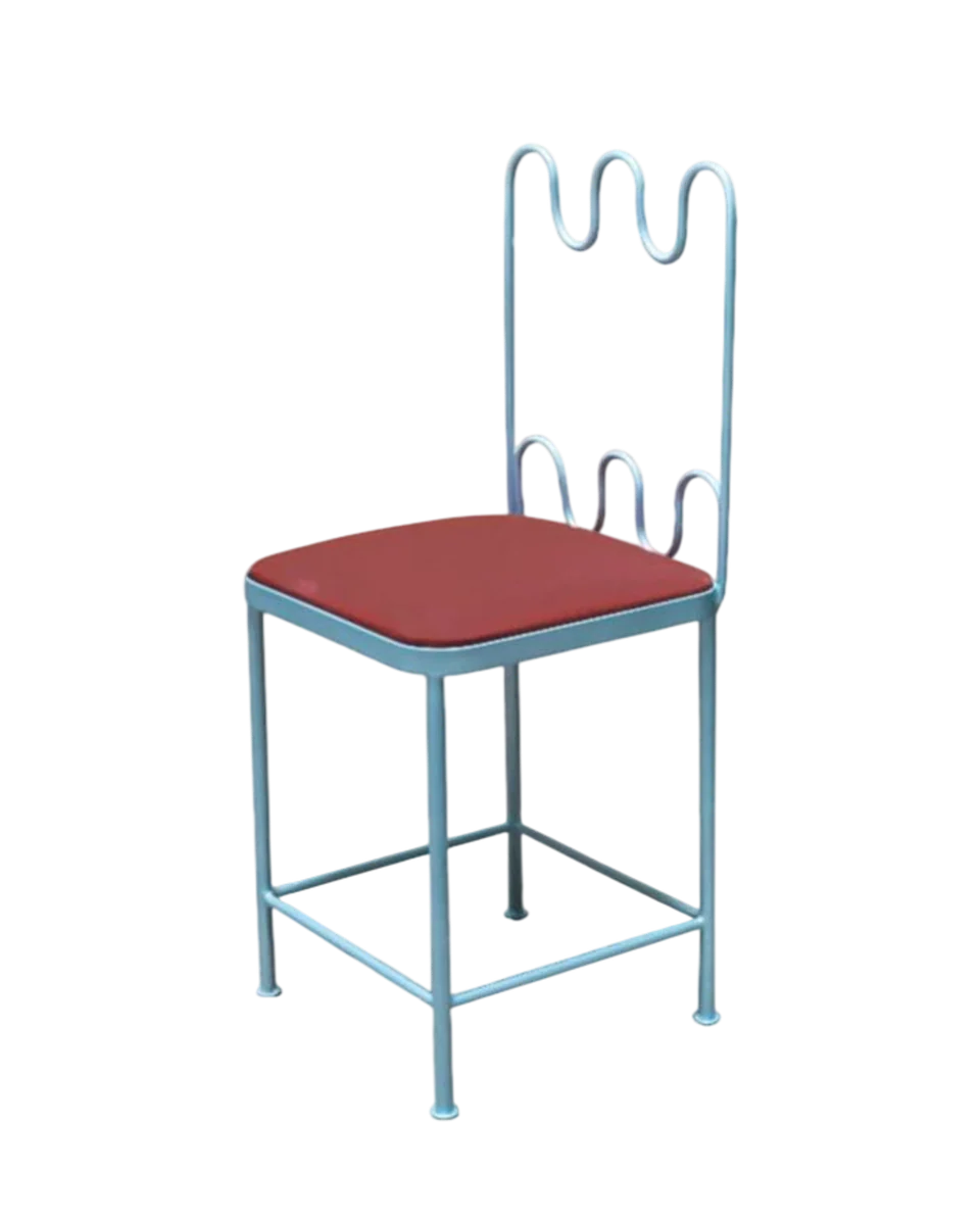 blue wiggle chair by Honoré