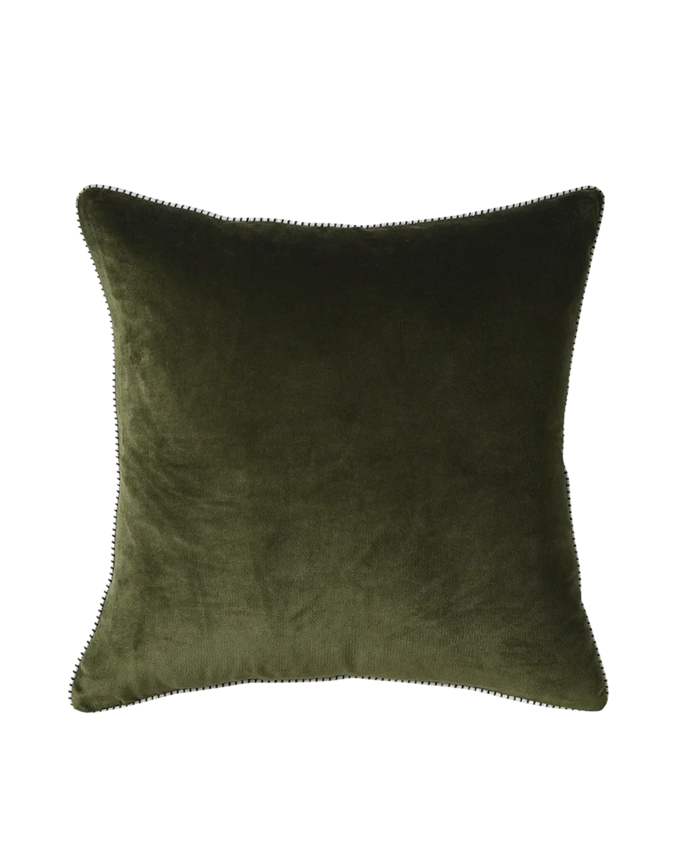 dual colour velvet cushion