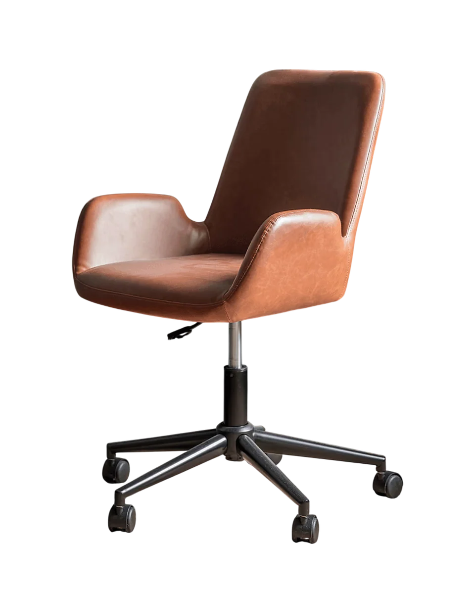 tan leather office chair