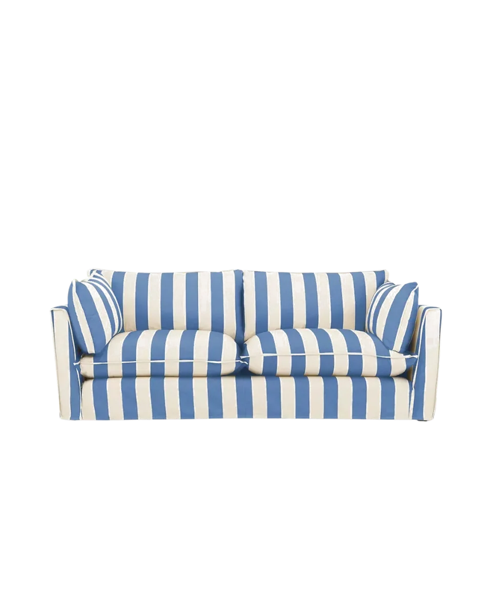 Cocobella Large 3 Seater Sofa in cornish blue stripe by John Lewis