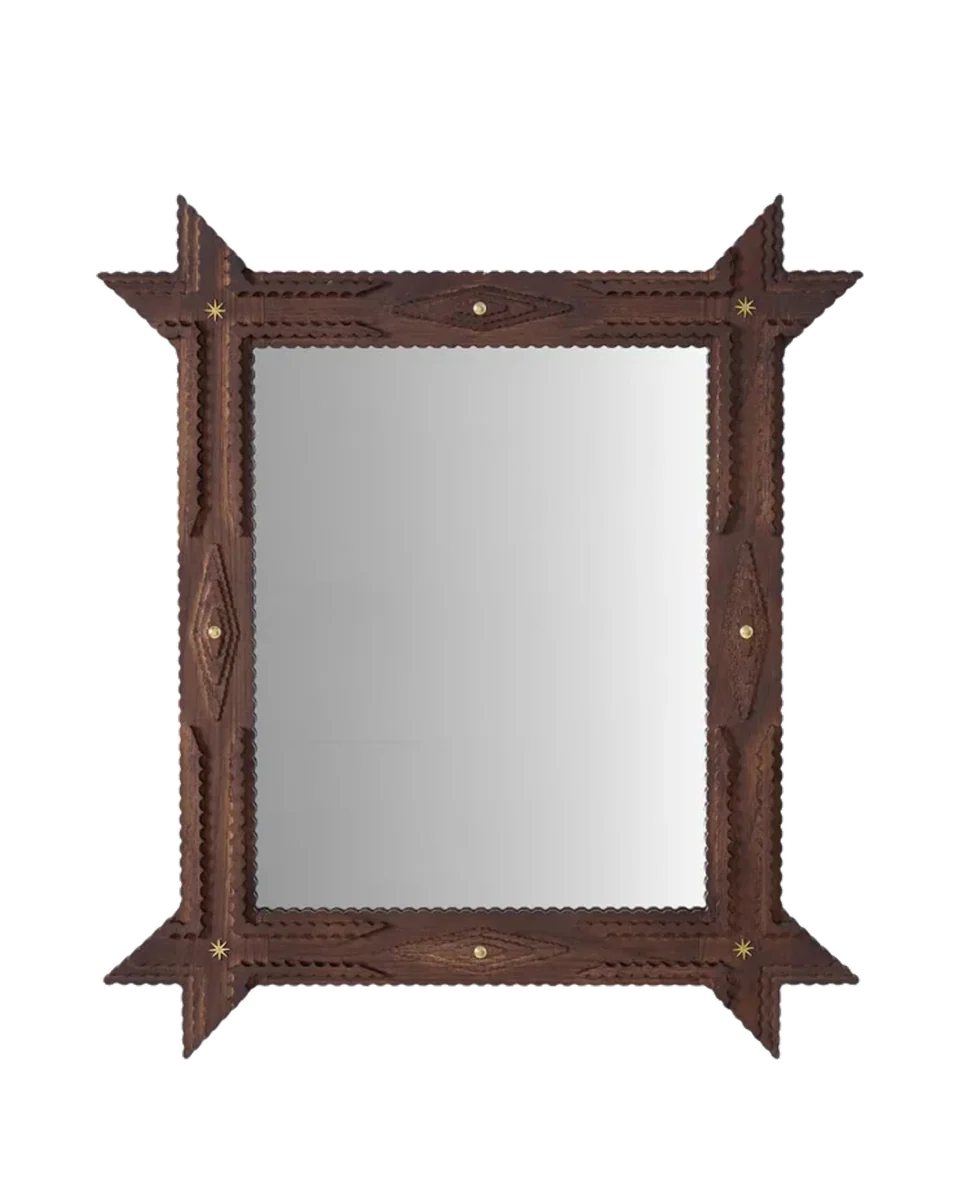 rectangle tramp art wall mirror by West Elm