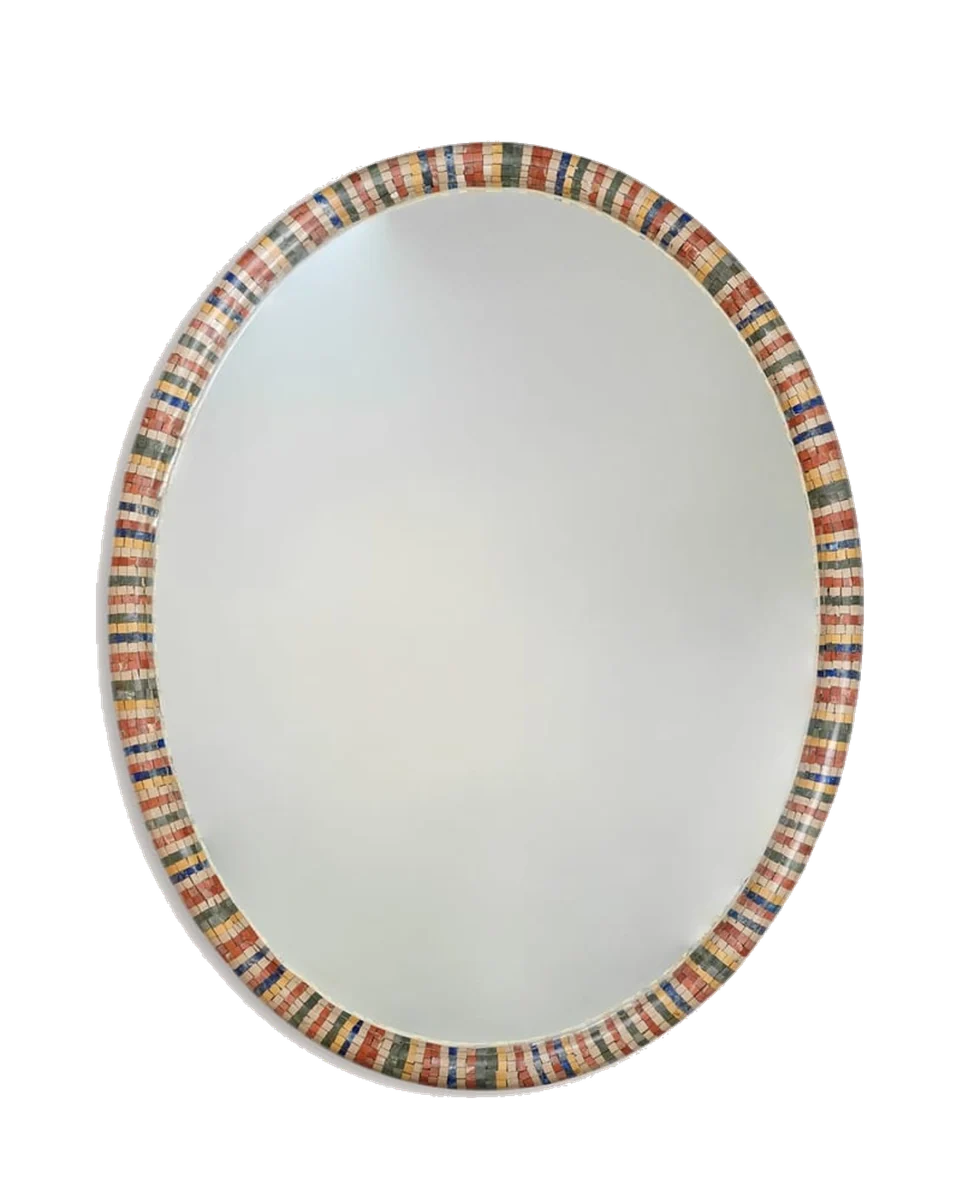 mosaic oval mirror by Birdie Fortescue