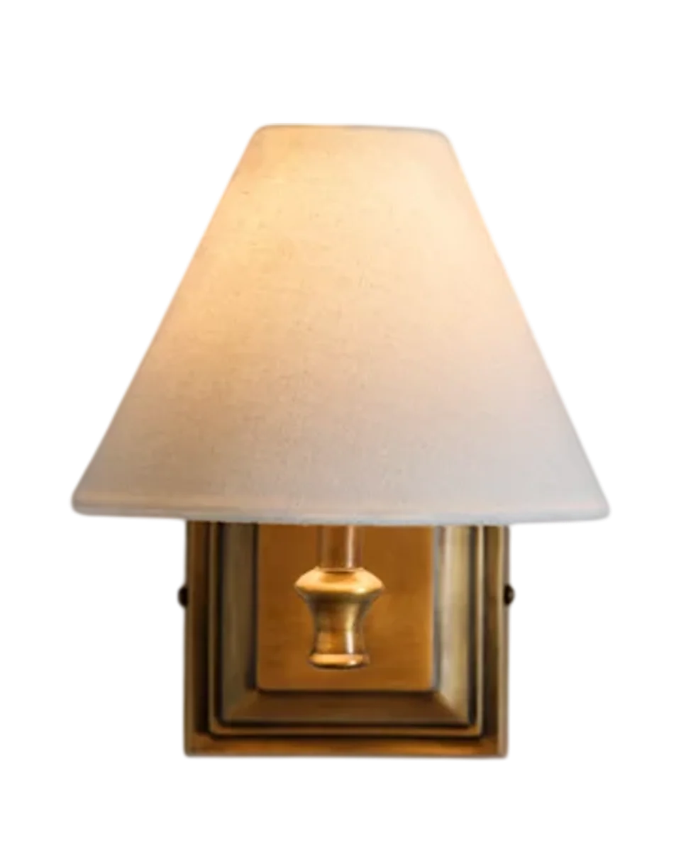 brass rechargeable wall light by The White Company