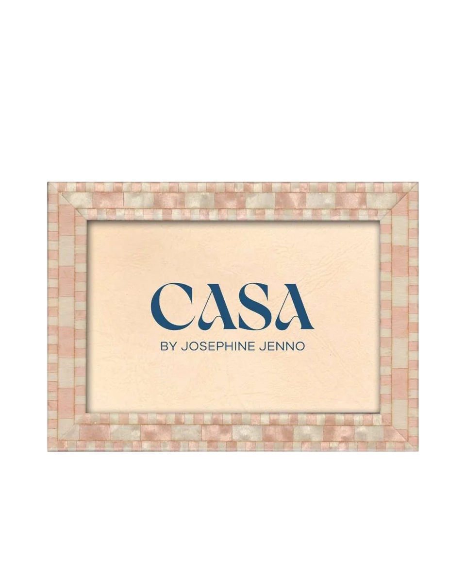 blush pink mosaic photo frame by Casa by JJ