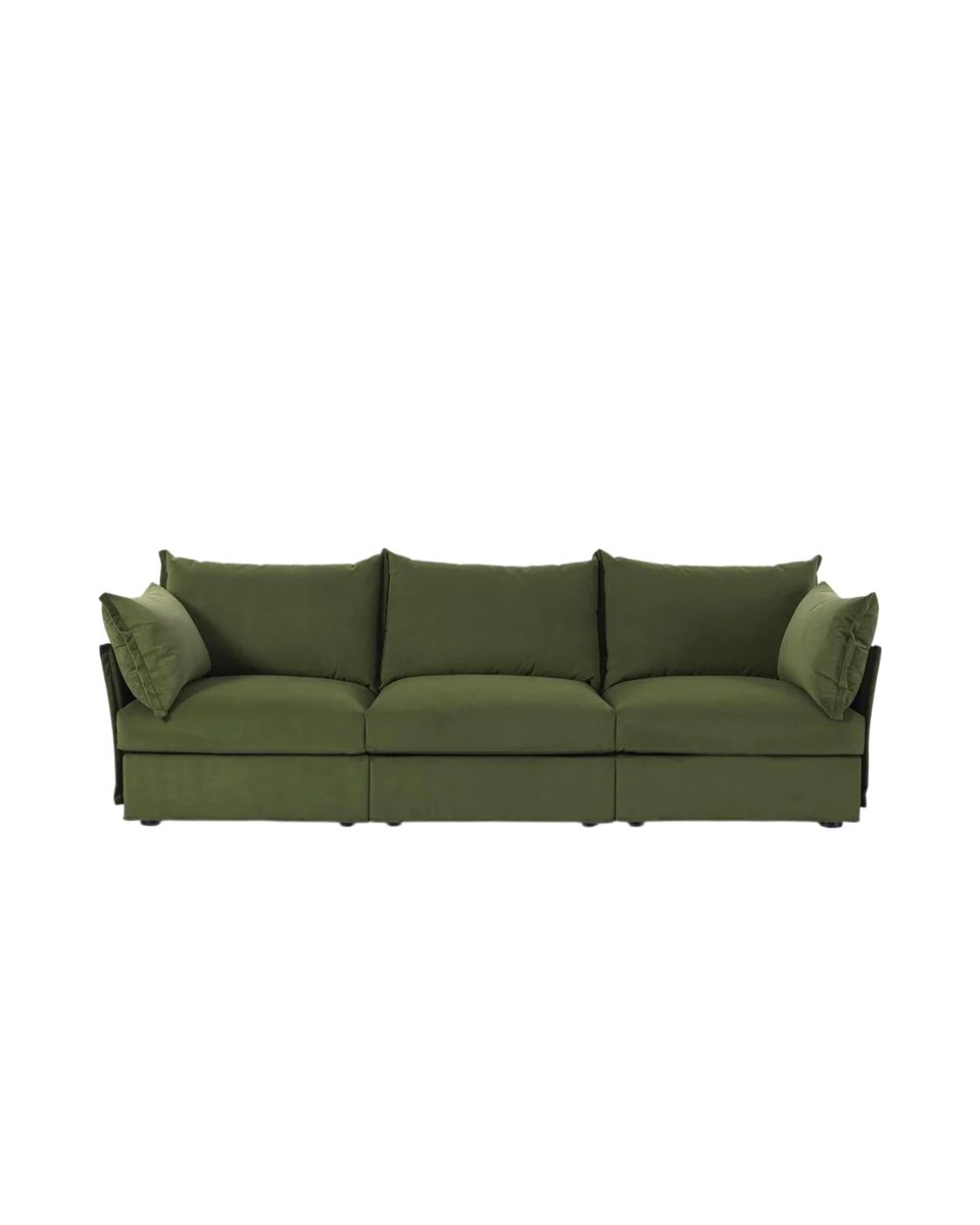 pillow style three seater sofa by Swyft