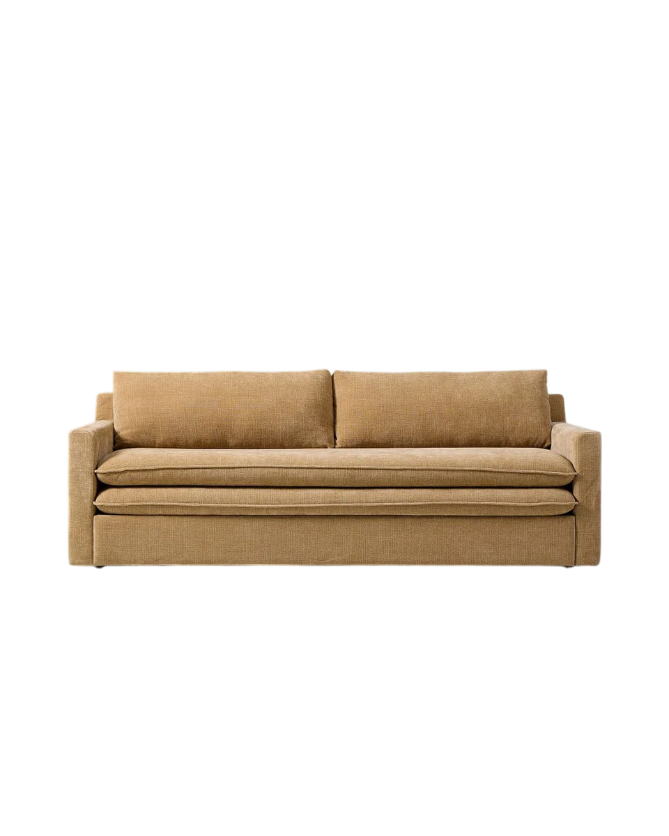 caramel trundle sofa bed by West Elm