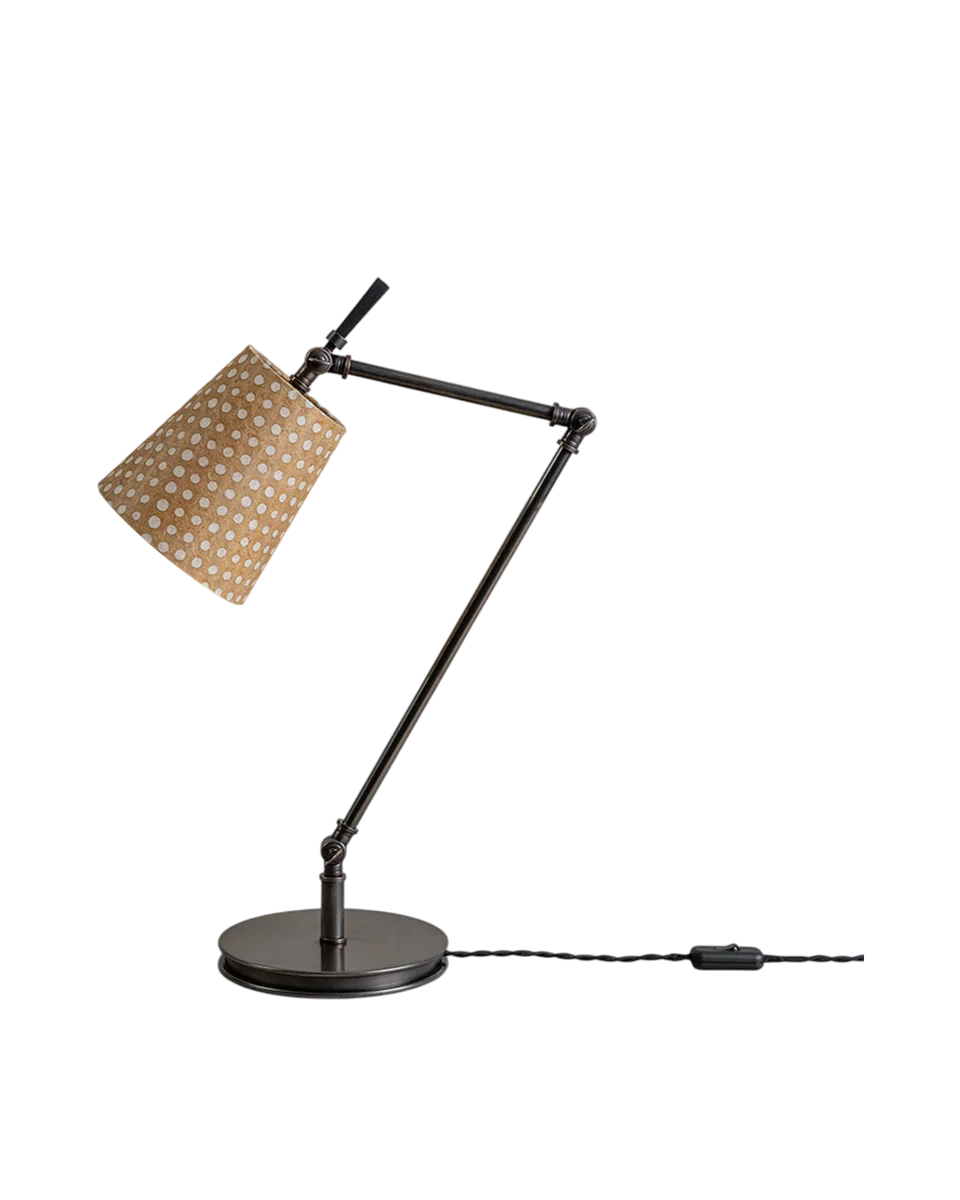 brass desk lamp in brass by Nicola Harding
