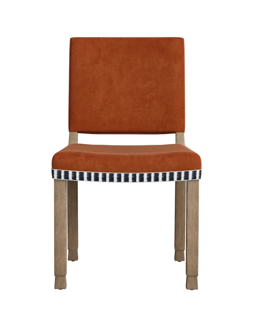 velvet braided dining chair by Oka Prod