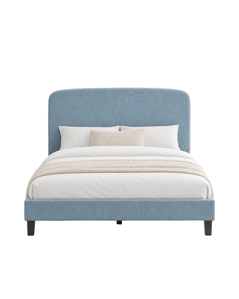 upholstered king size bedframe by Wayfair, view 3