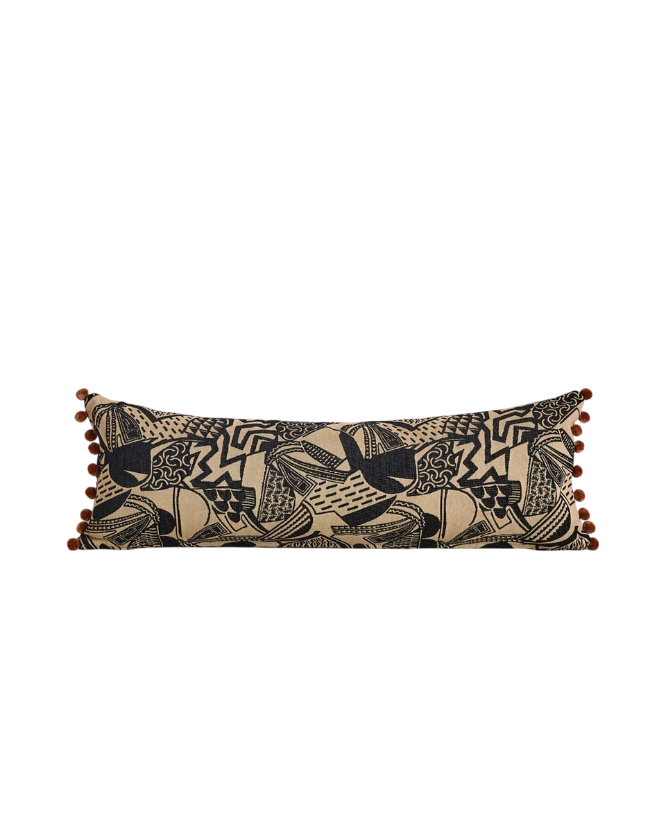 black & white abstract cushion