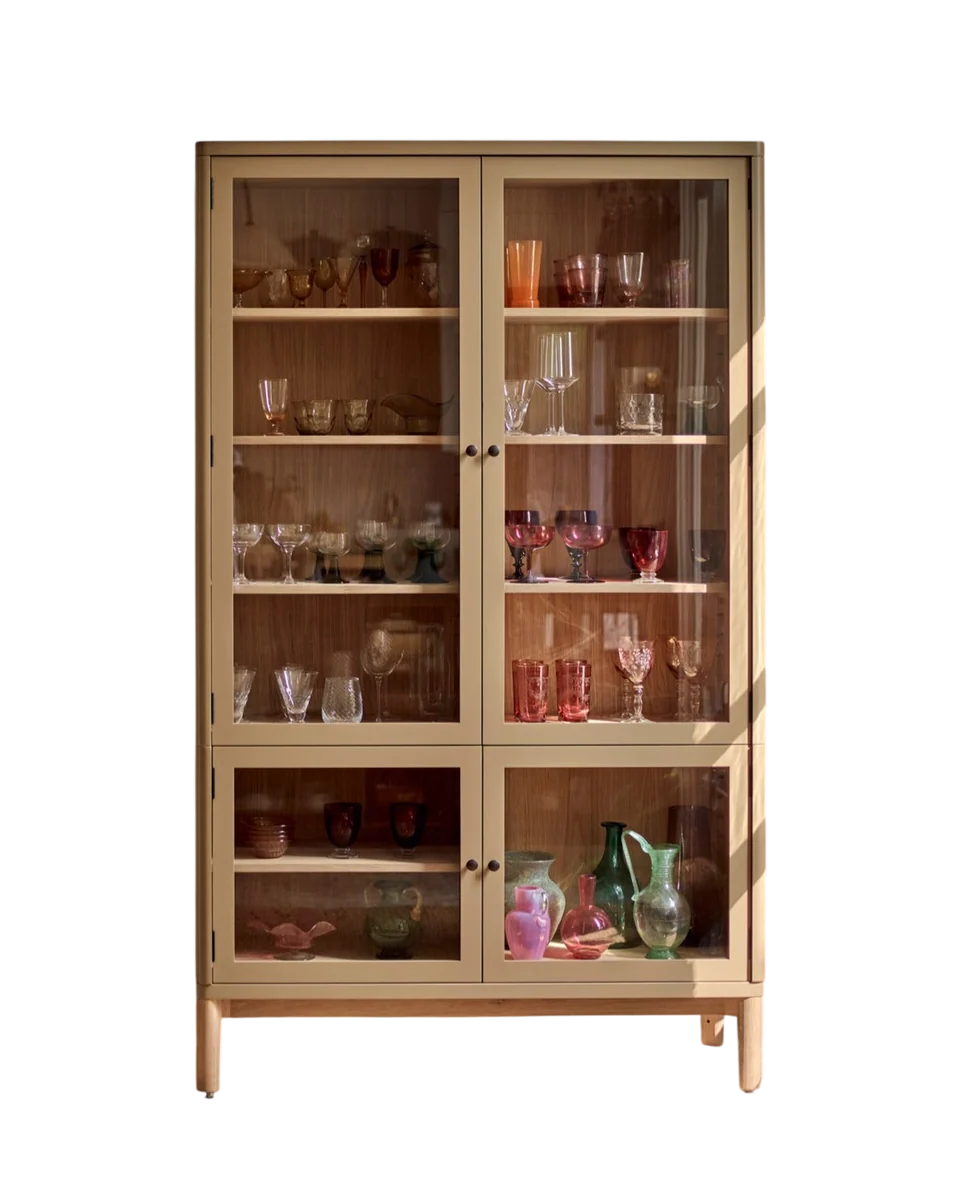 tall glass display cabinet by Neptune