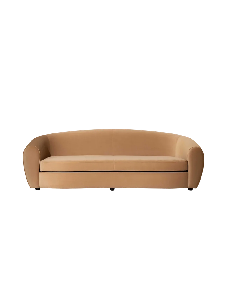 4 seater piped velvet sofa by Six The Residence