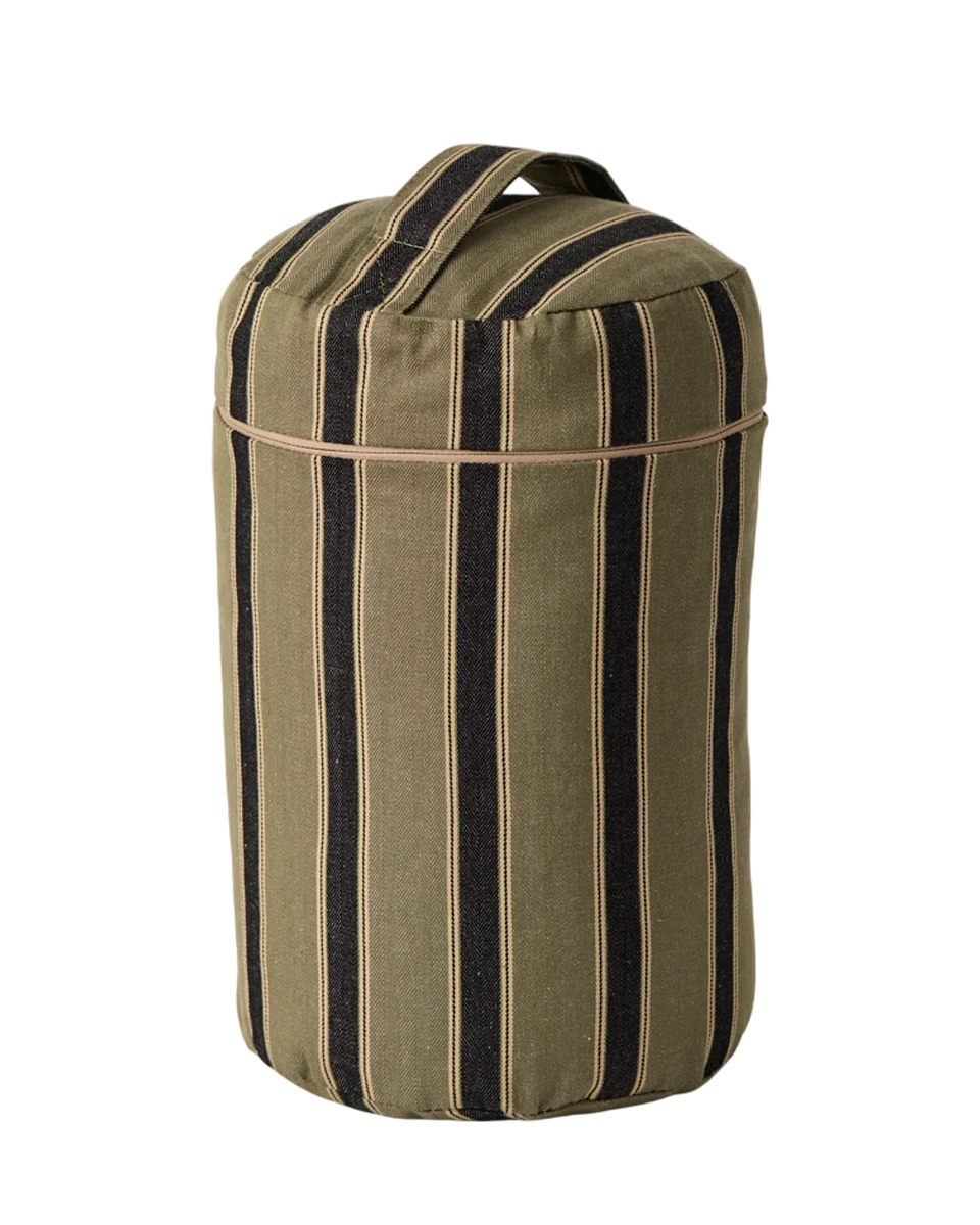 stripe fabric doorstop by Ian Mankin