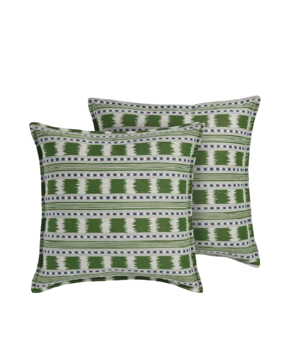 blue and green stripe cushion cover by Casa by JJ