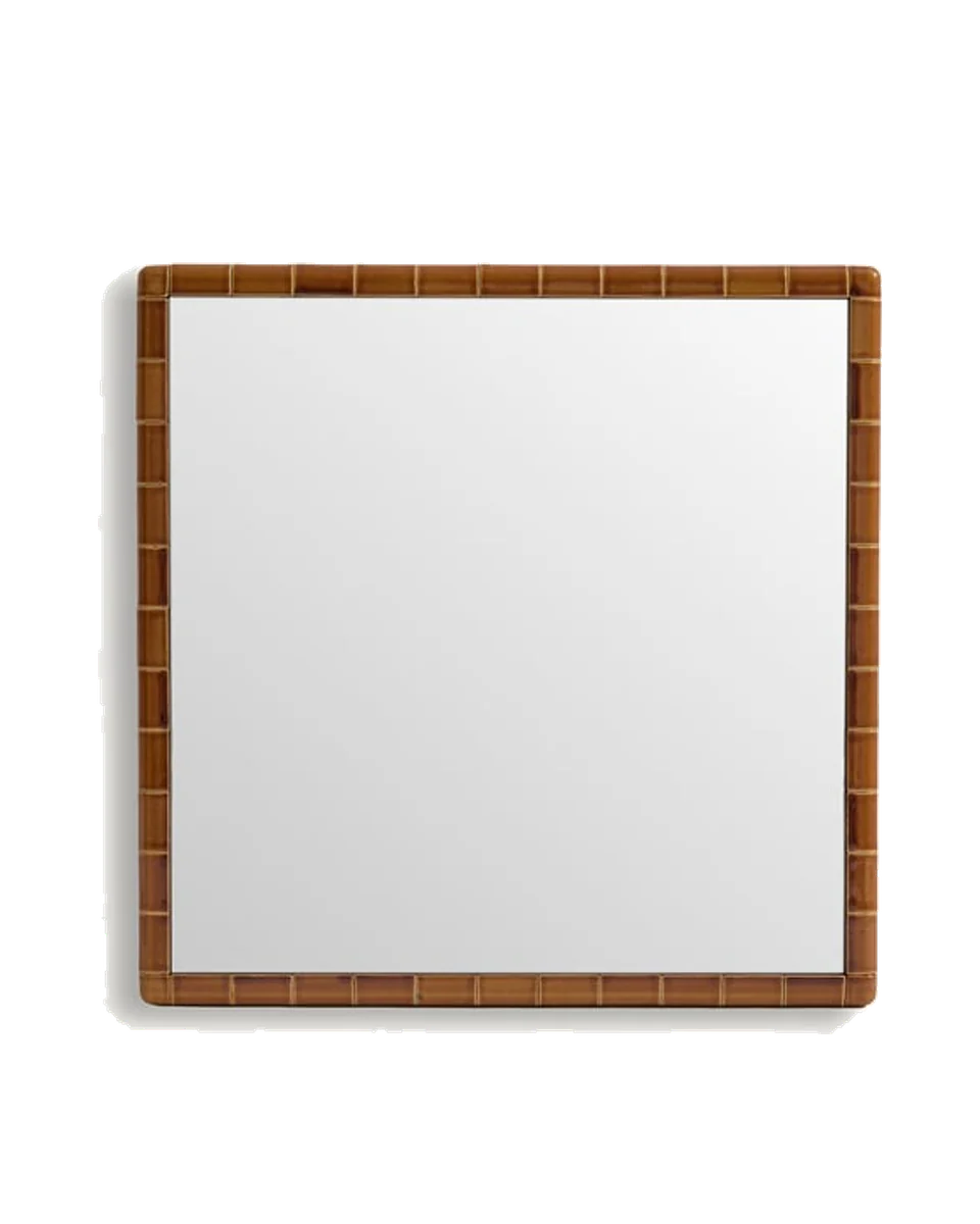 glazed square mirror