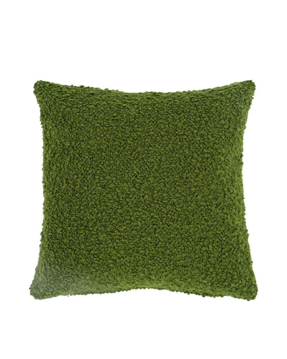 coloured boucle cushion