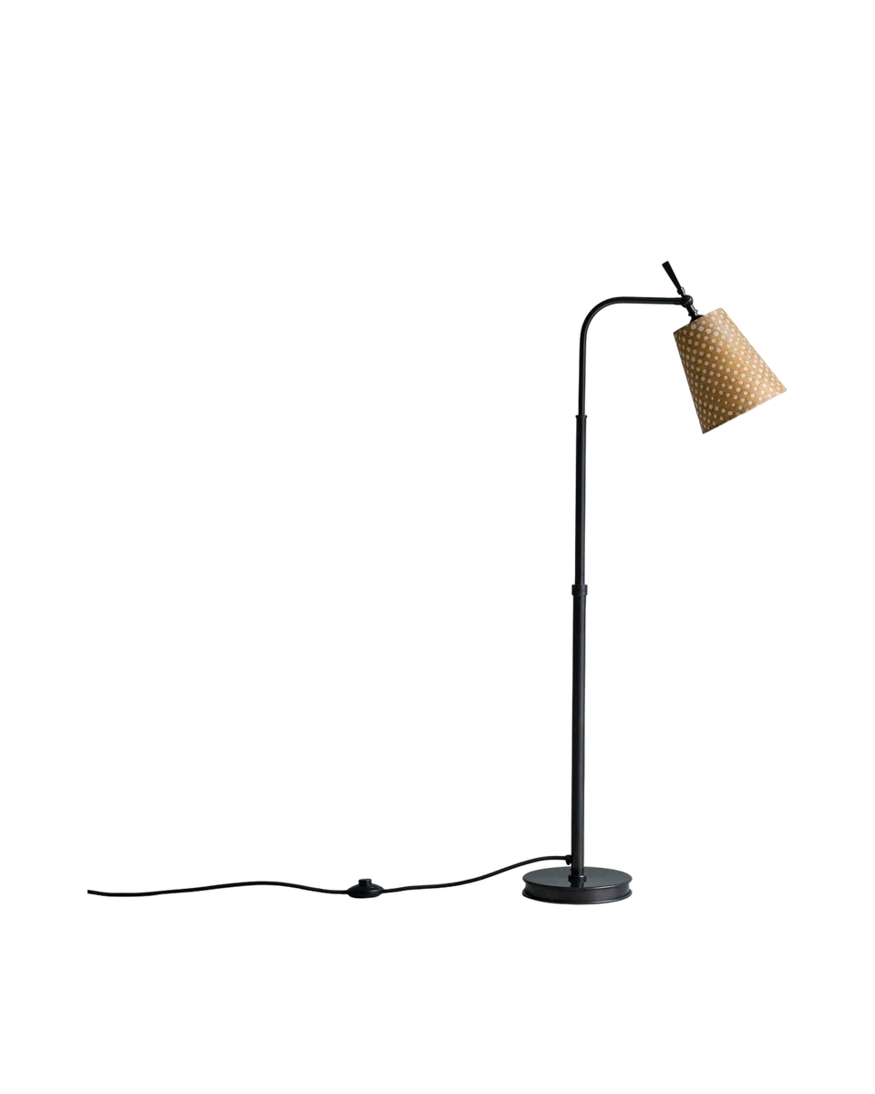 waxed brass floor lamp by NiX by Nicola Harding
