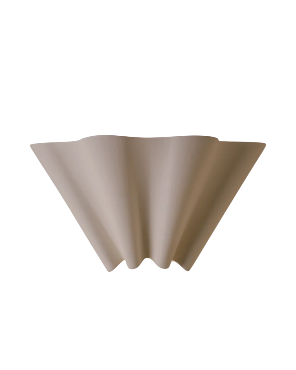 rippled ceramic sconce by Huey, view 2