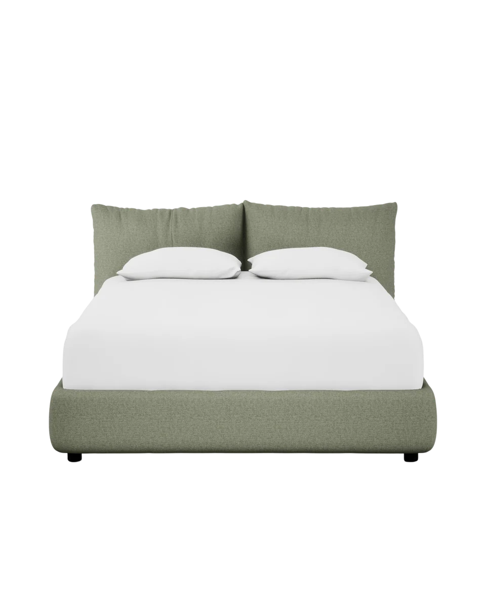 pillow headboard storage bed by Heal's