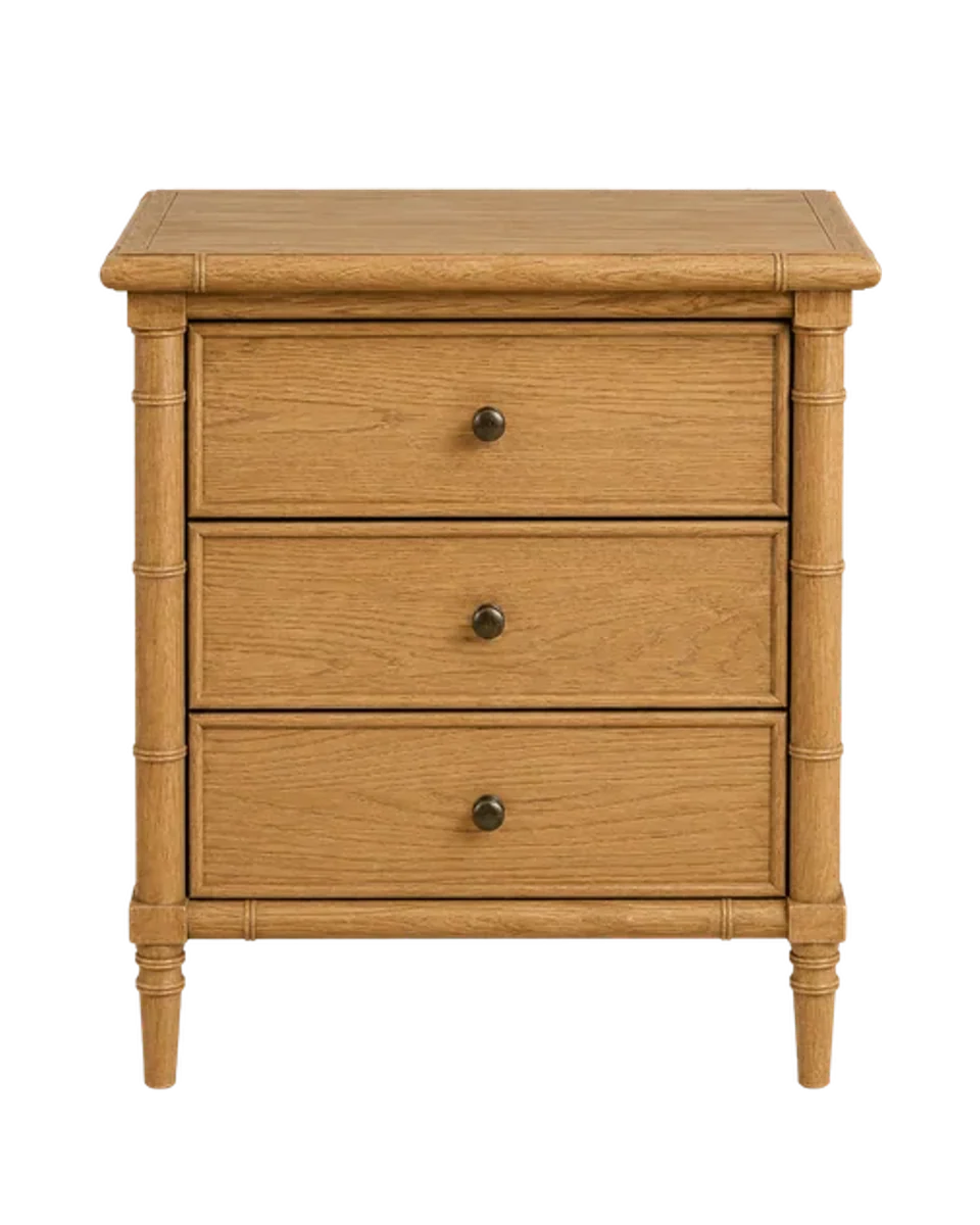bamboo detail bedside drawers by Andrew Martin