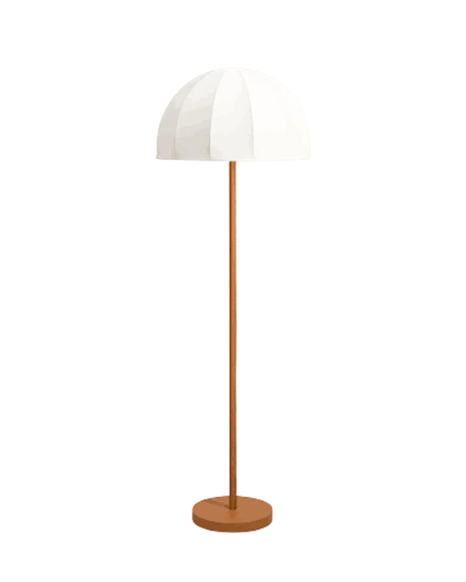 cognac leather floor lamp in cognac by The Socialite Family