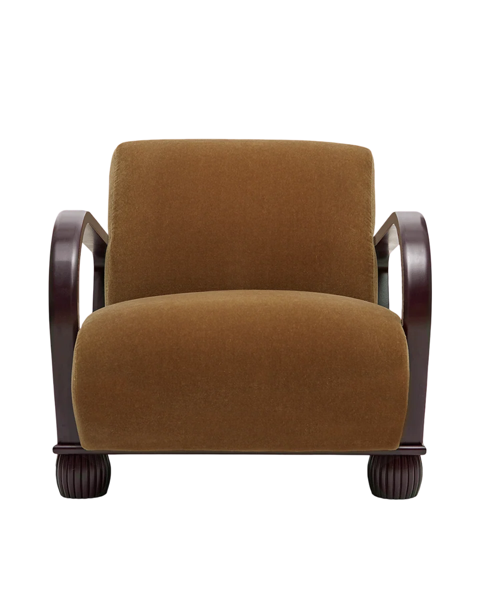 bulb legged armchair