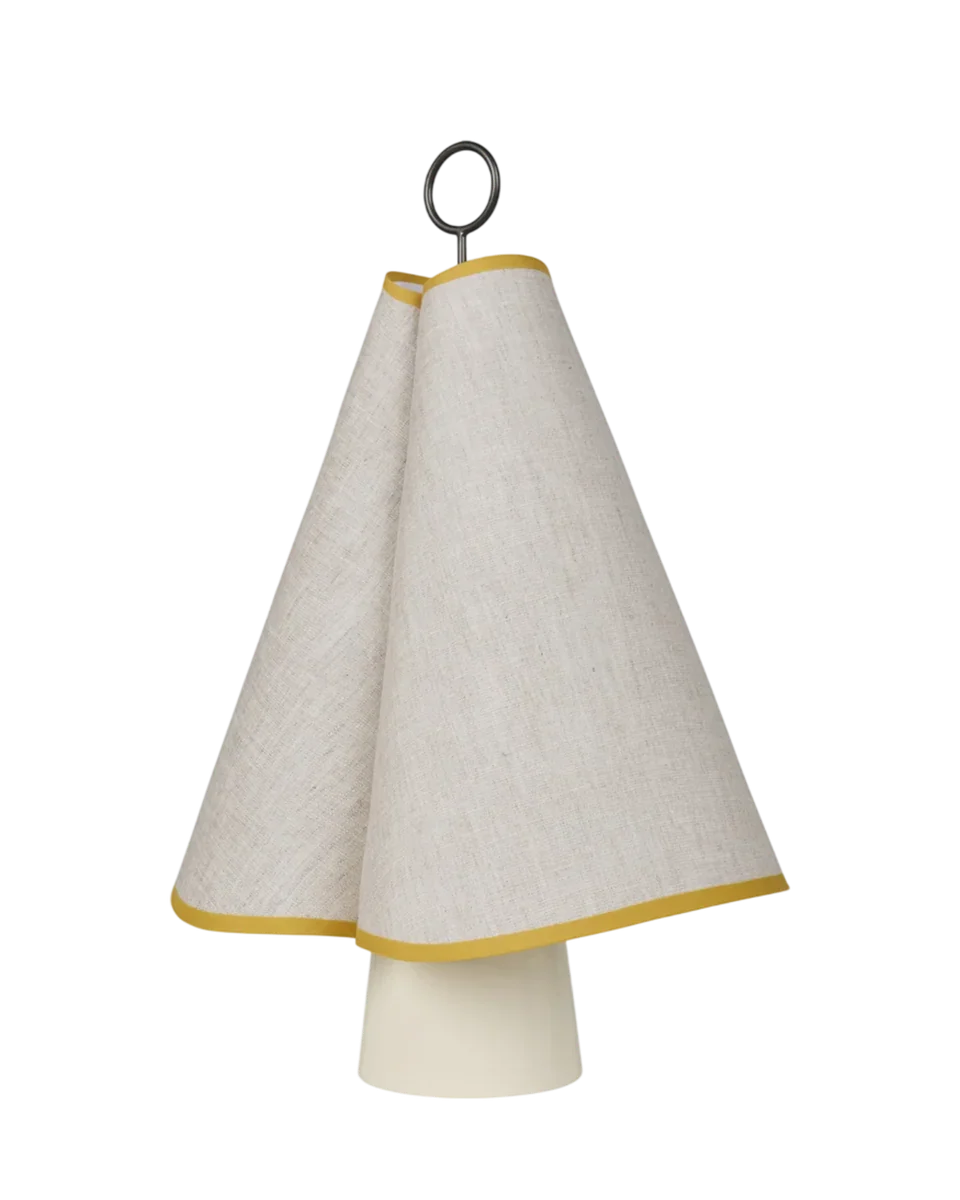 portable dimmable linen table lamp by Westwing, view 2