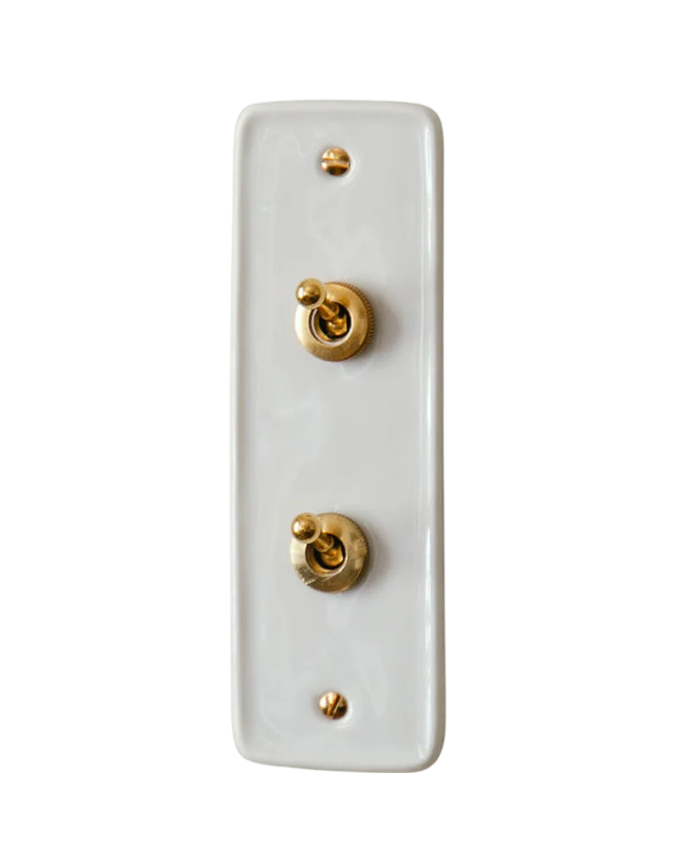 porcelain double light switch by Alix D. Reynis