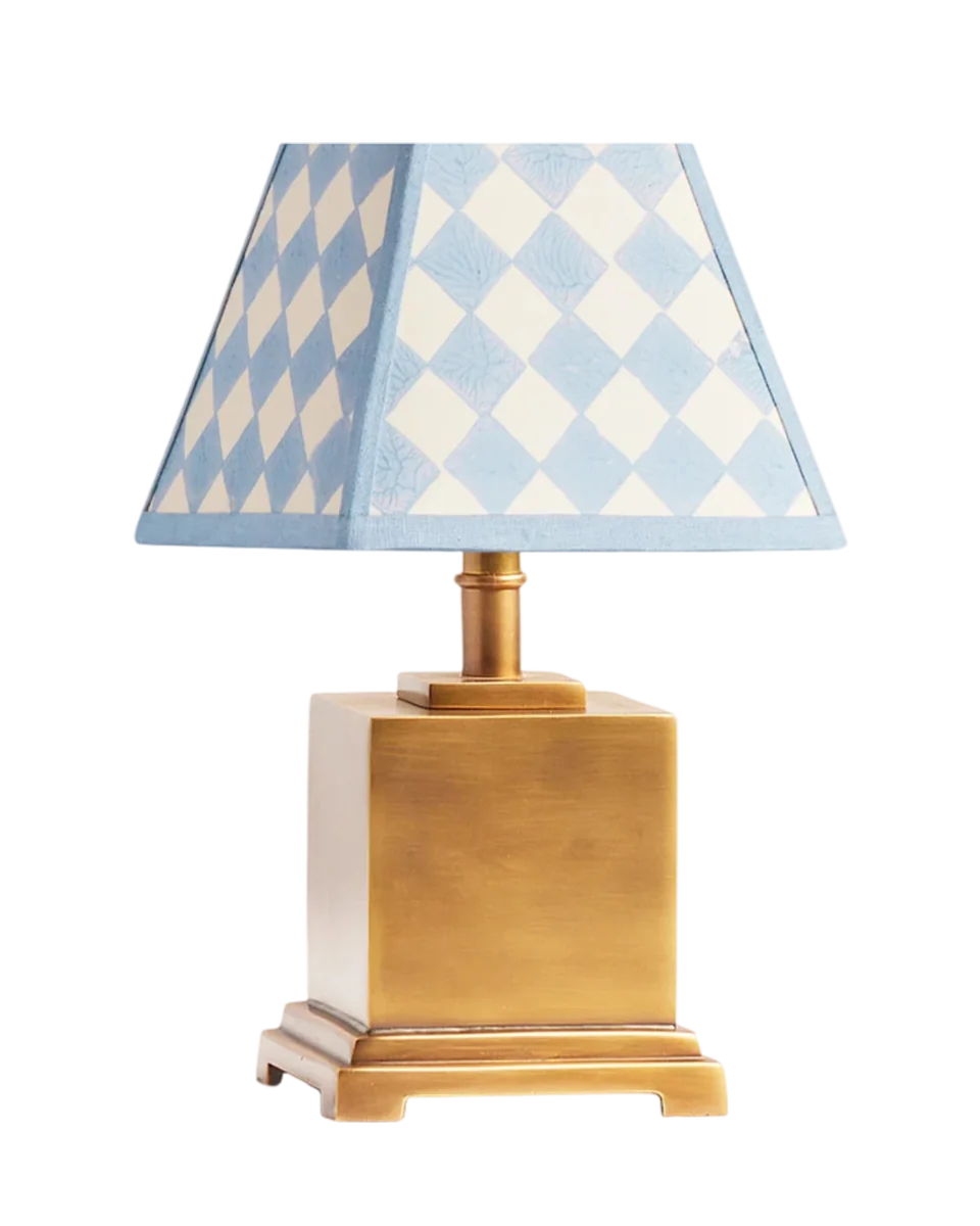 antiqued brass rechargeable table lamp by Pooky, view 5