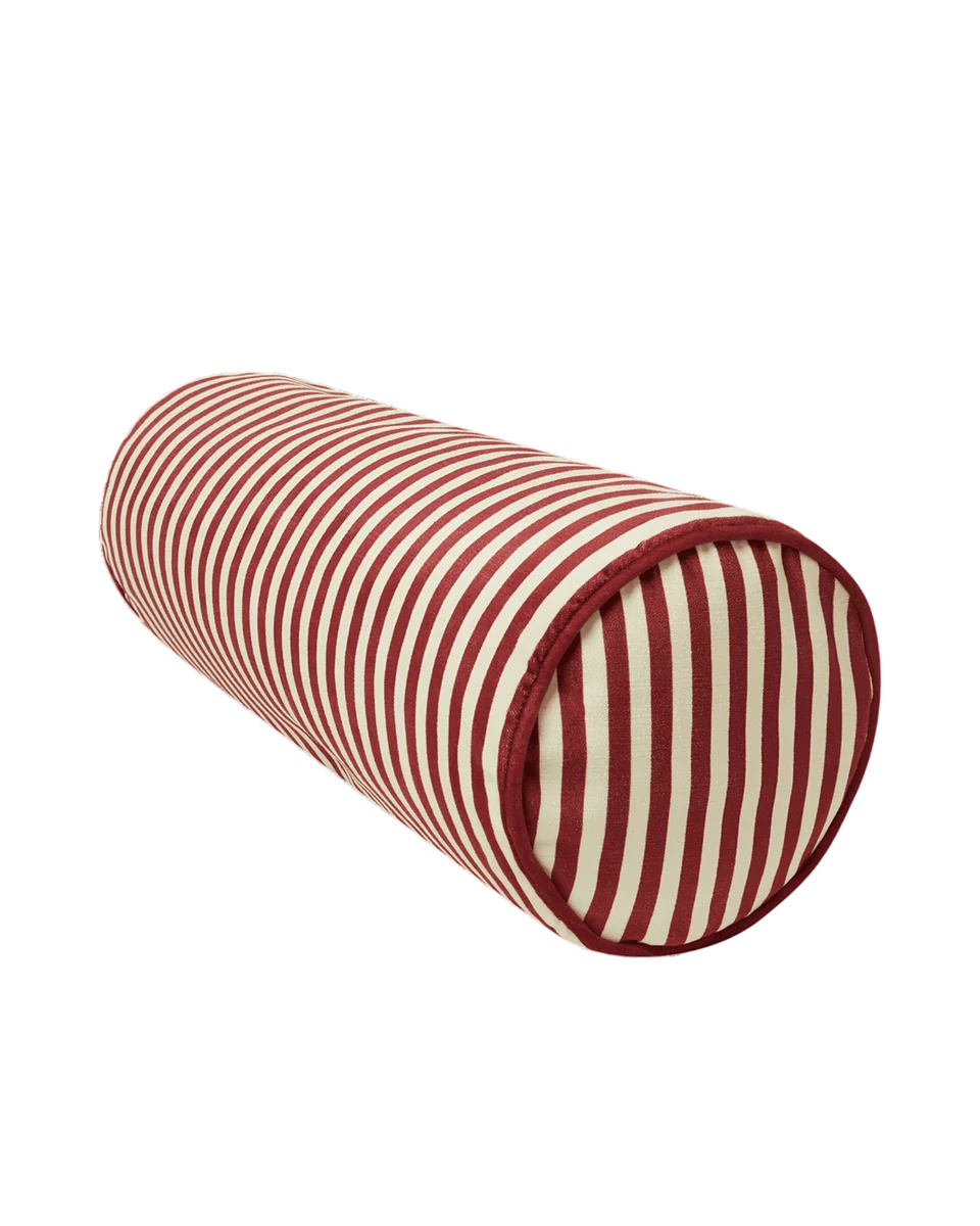 stripe velvet bolster by Colours of Arley