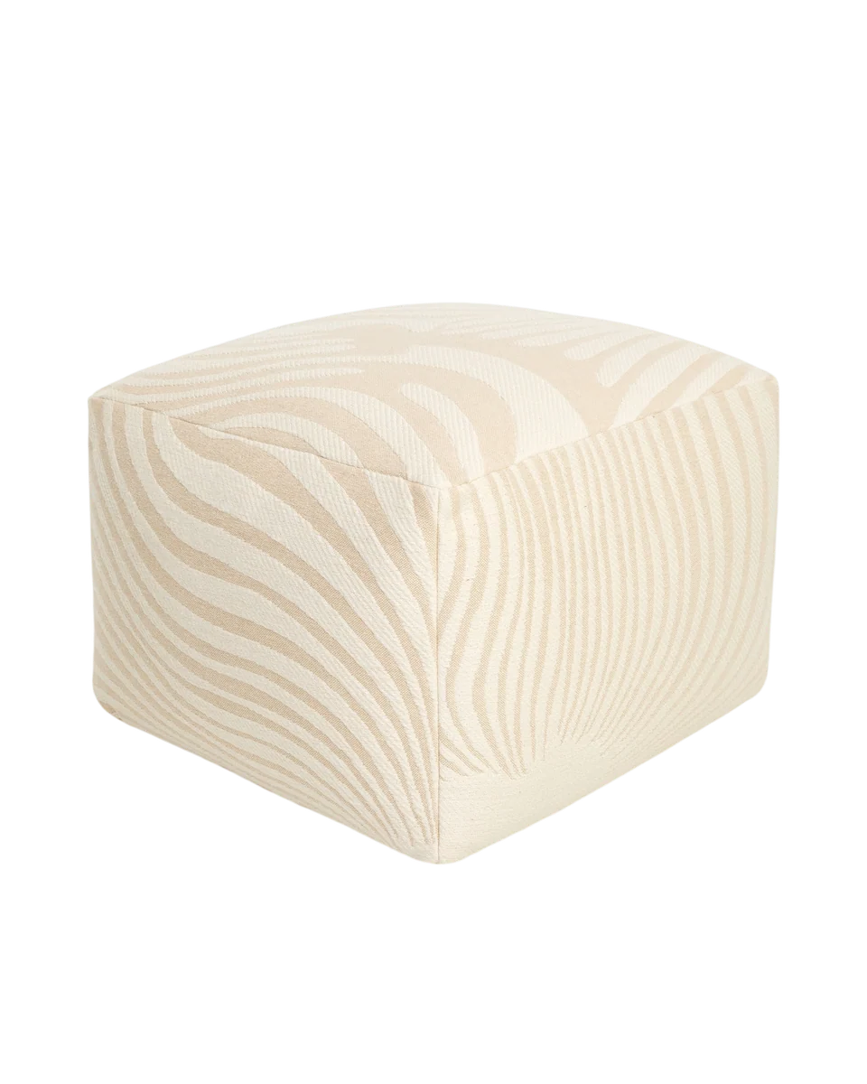 stripe cotton wool pouffe by Arket
