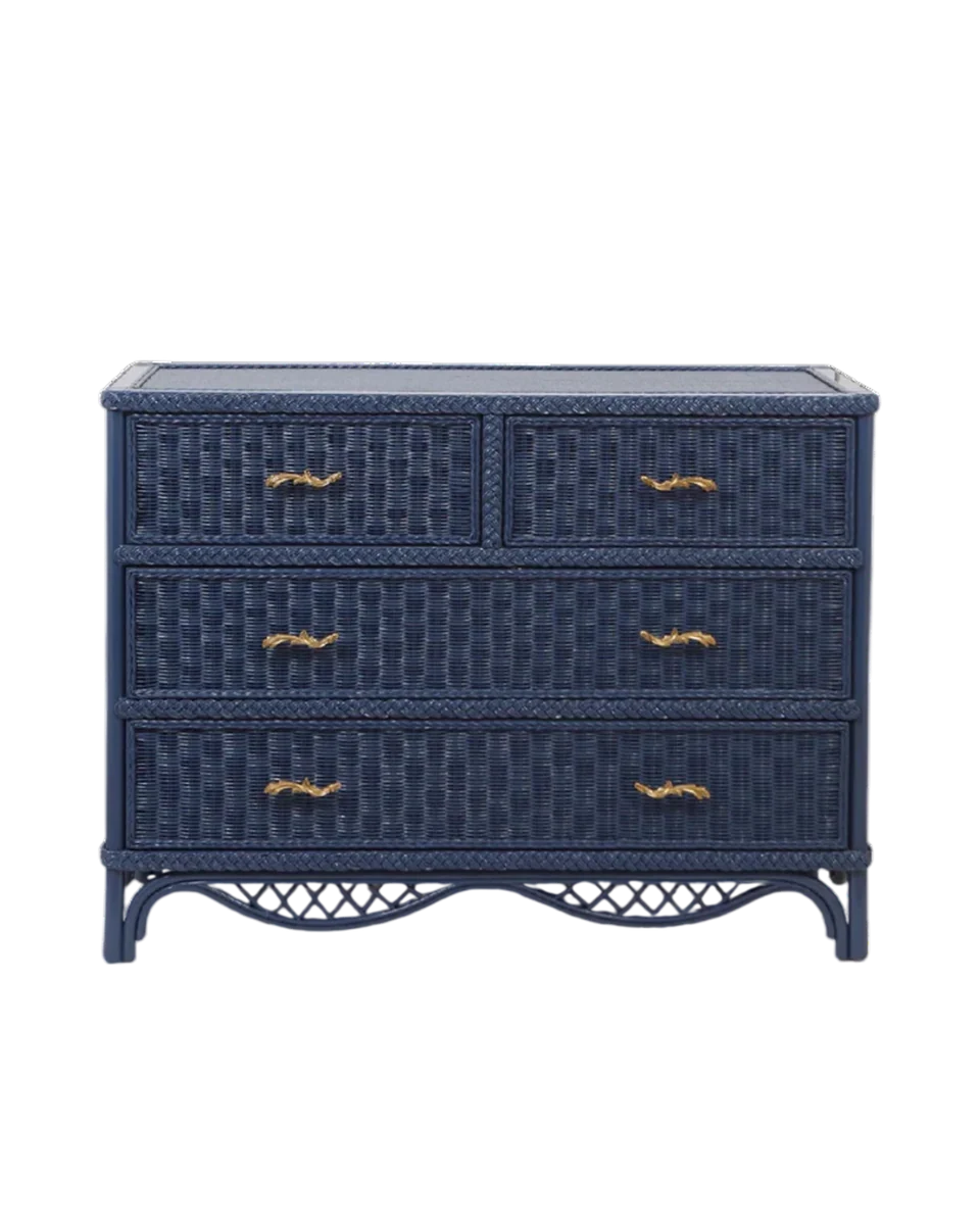 rattan chest of drawers by Charles Orchard, view 3