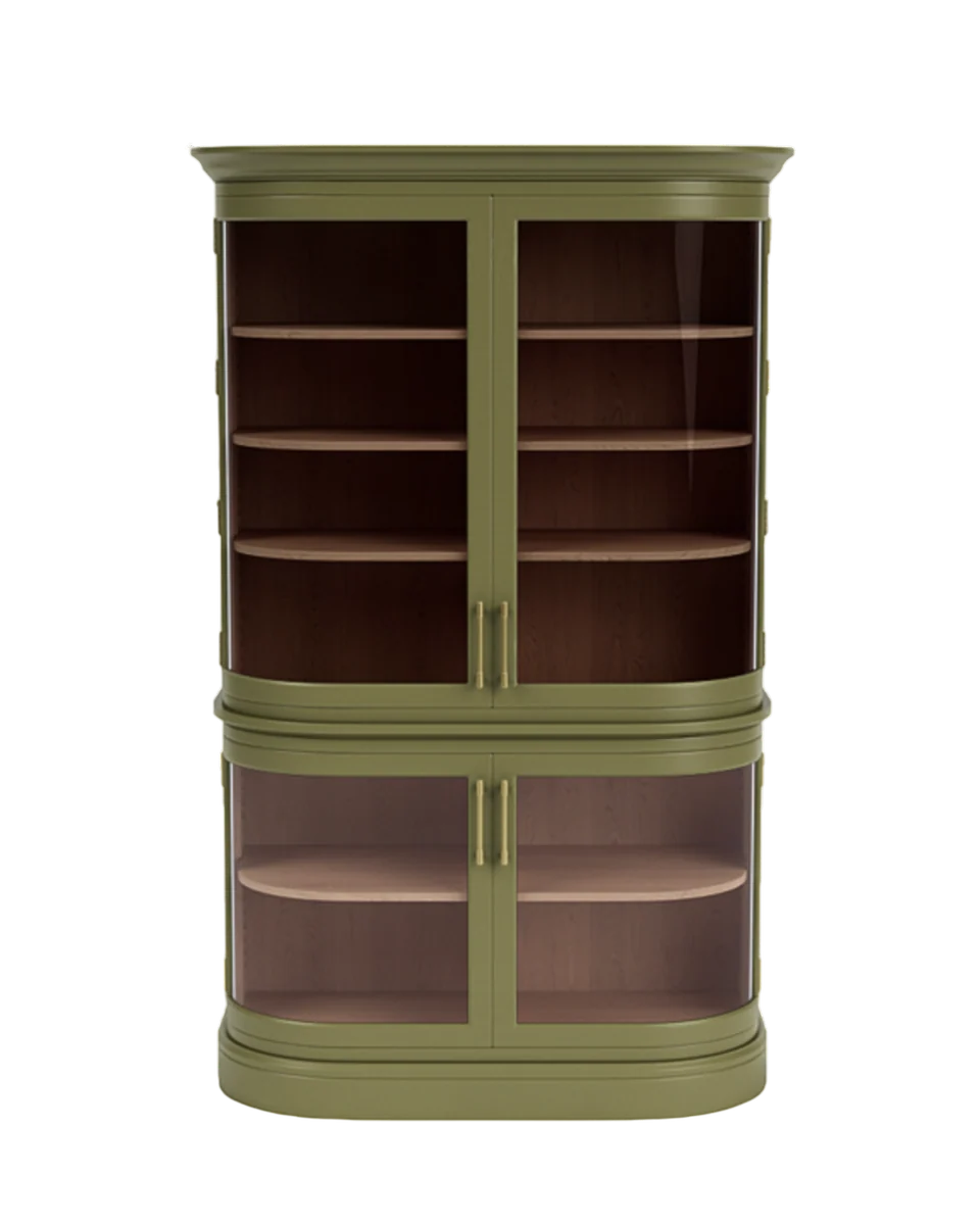 curved glass display cabinet by Neptune