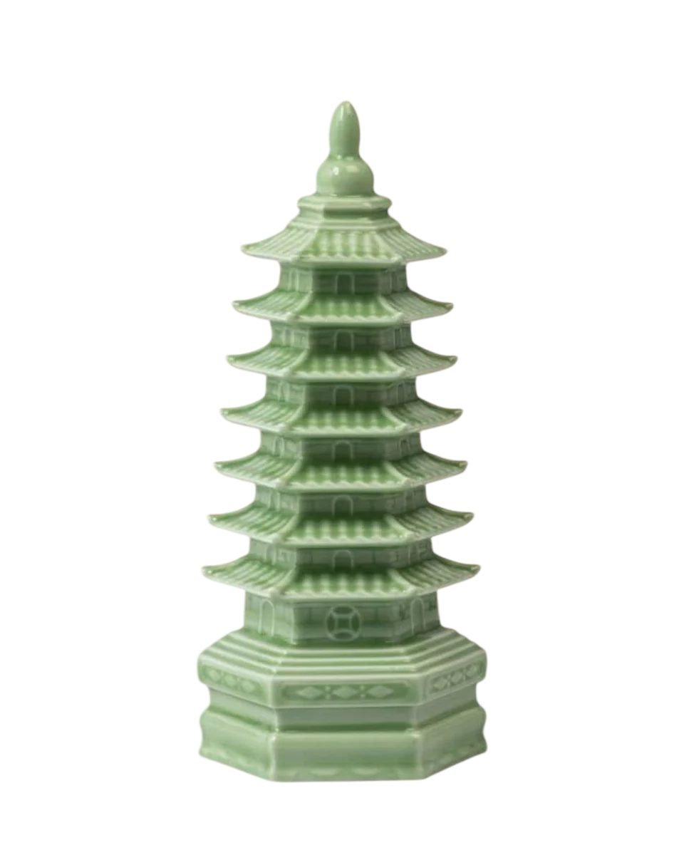 jade ceramic pagoda by Casa by JJ