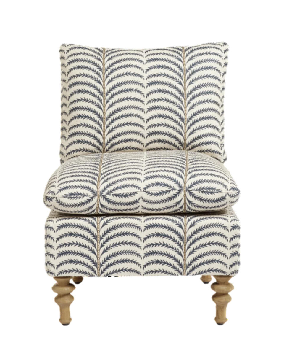 armless accent chair