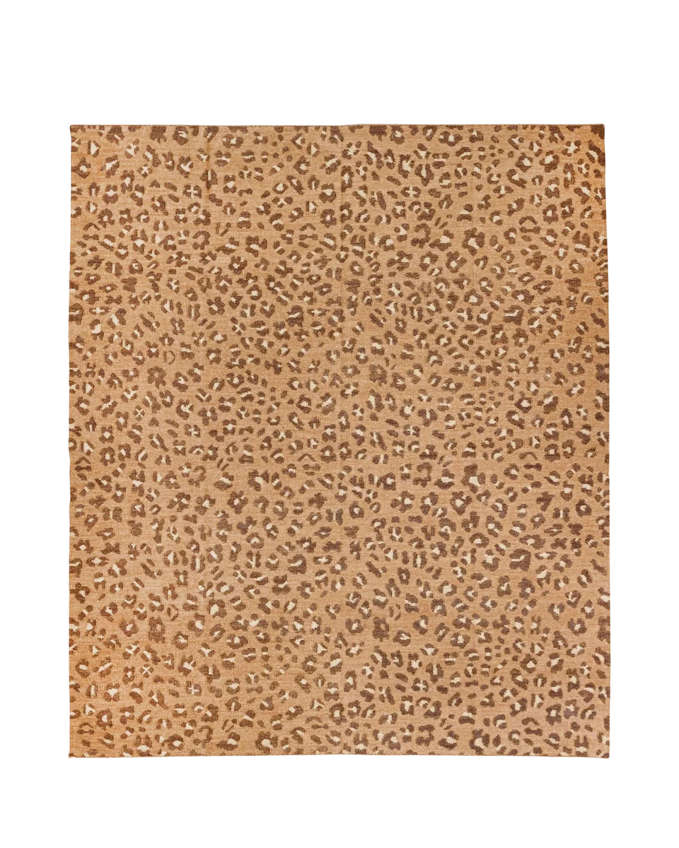 leopard print wool rug