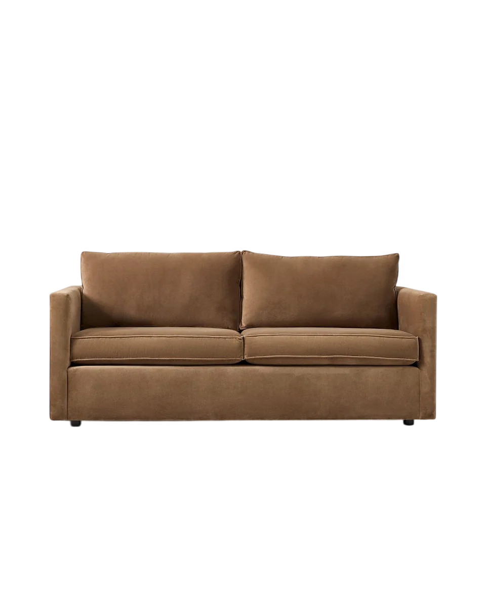cinnamon velvet 3 seater sofa