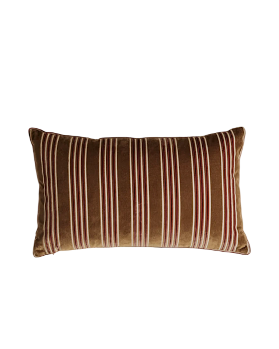 velvet striped small rectangular cushion by Sezane