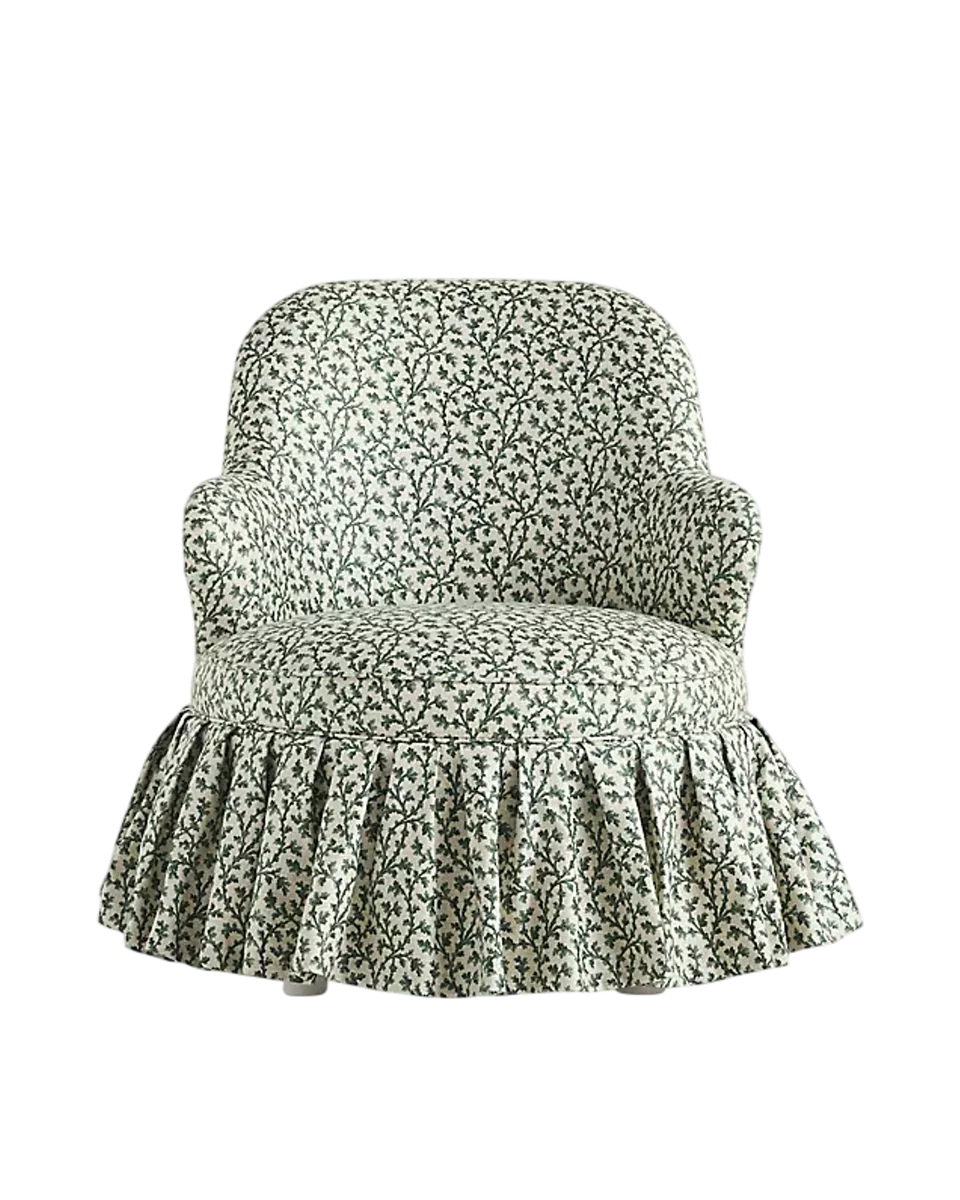 frill valance accent chair by Anthropologie