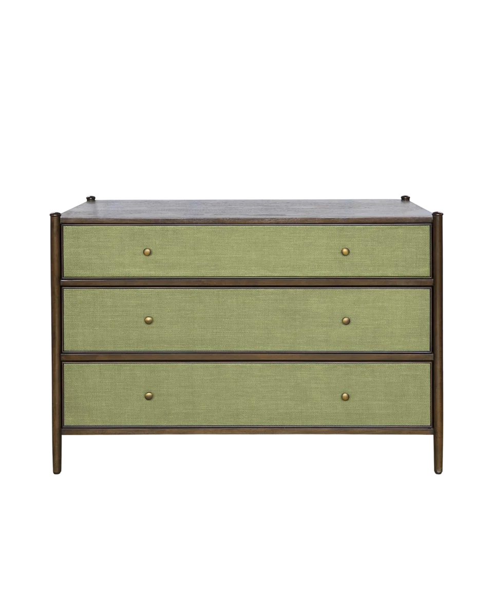 hana raffia chest of drawers - green by Birdie Fortescue