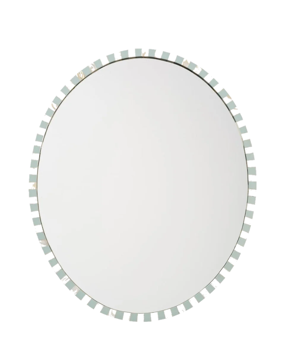patterned oval mirror by MG&Co.