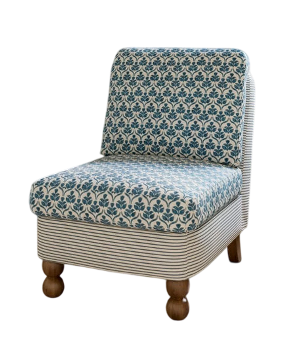 small scale print accent chair by Dunelm, view 2