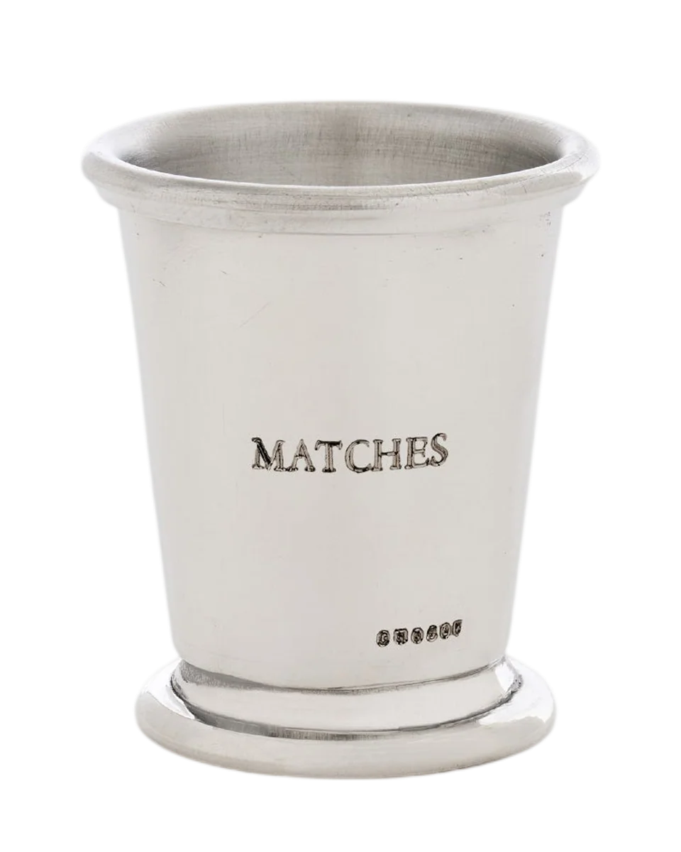 pewter match cup & striker by Porta