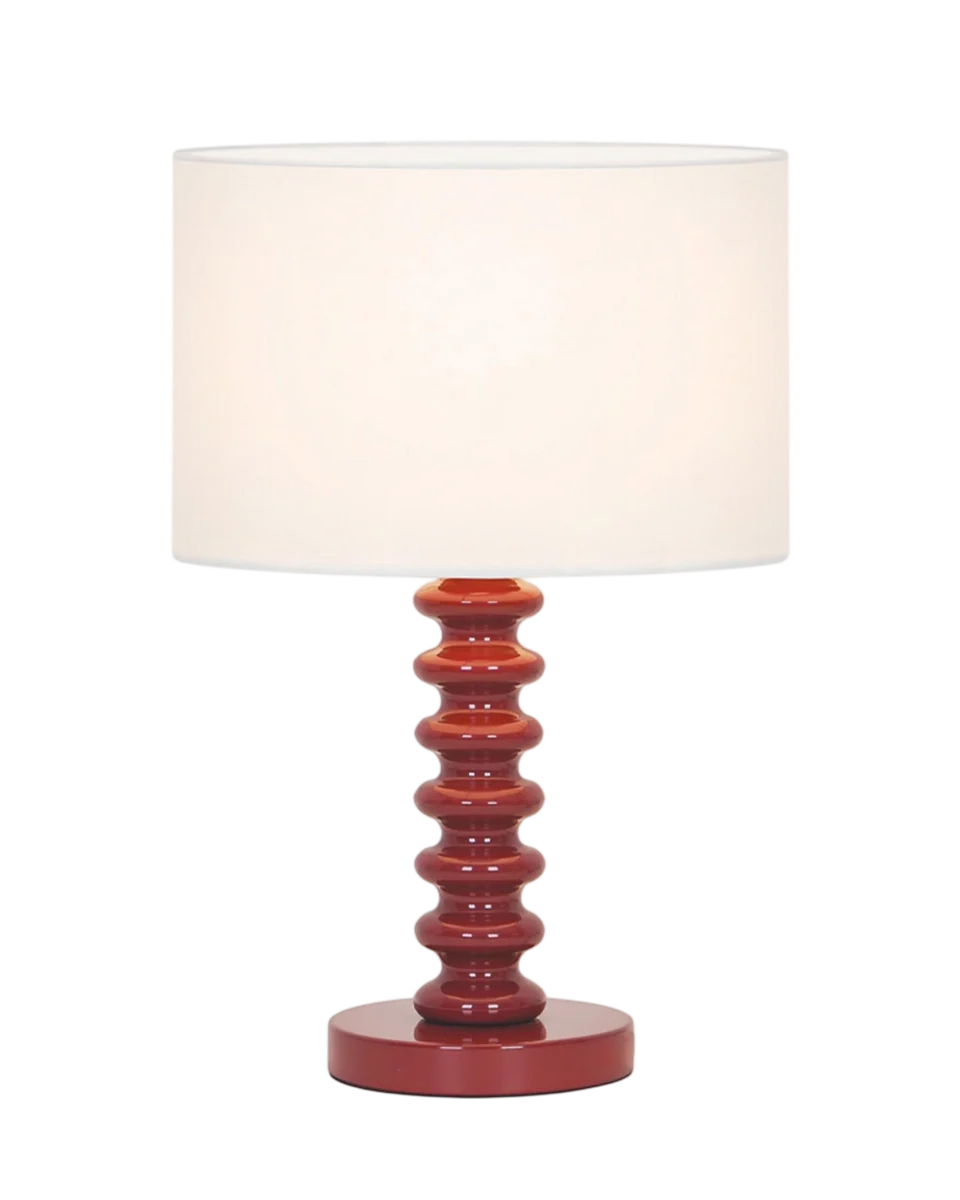 viridi table lamp in dark red by Holloways of Ludlow, view 3