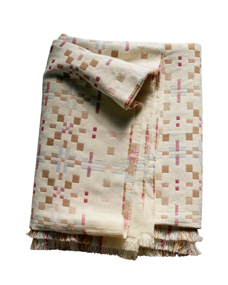 patchwork woollen blanket by Rowen & Wren