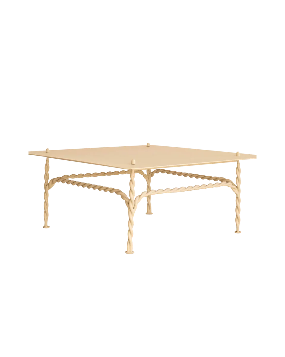twisted iron coffee table by Honoré