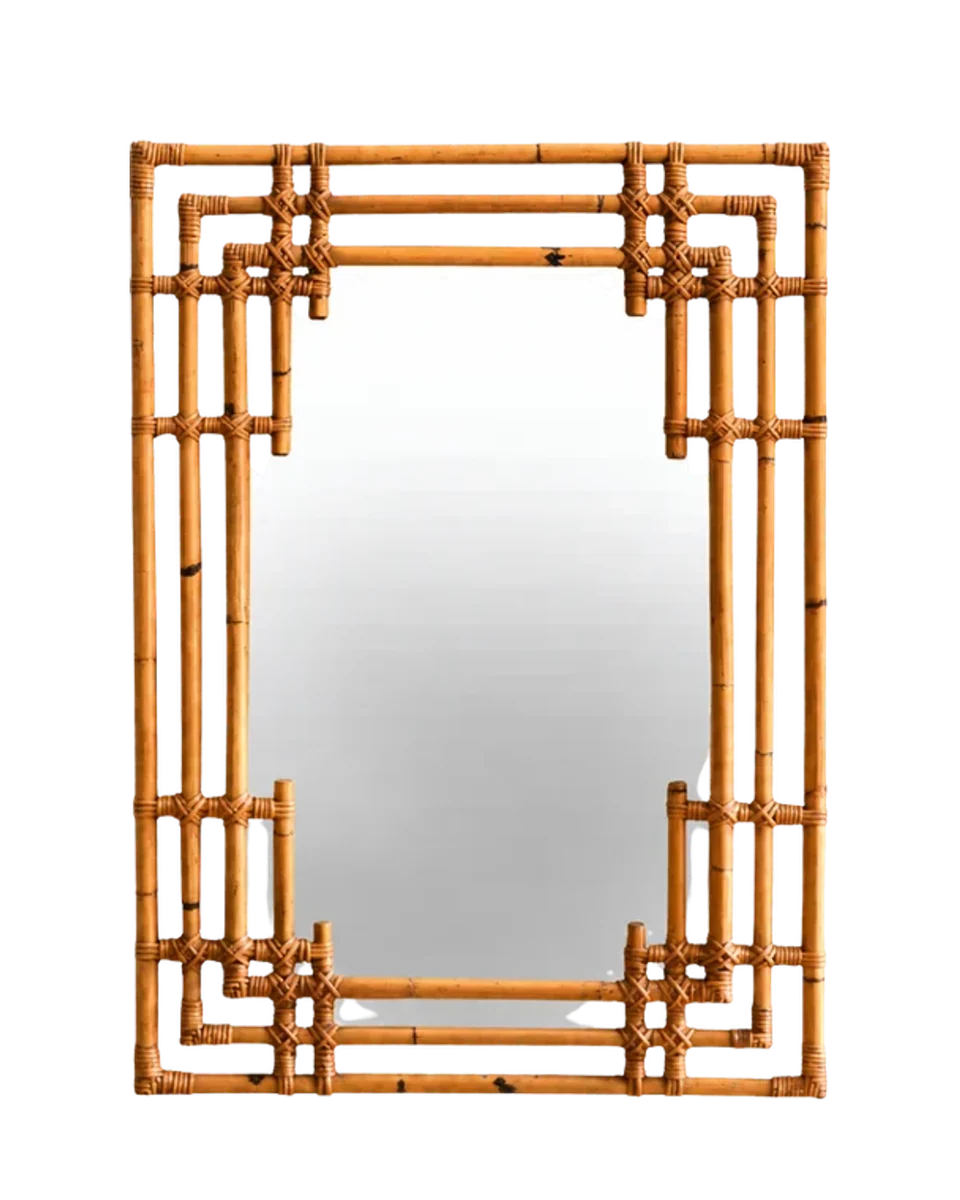 art deco bamboo mirror