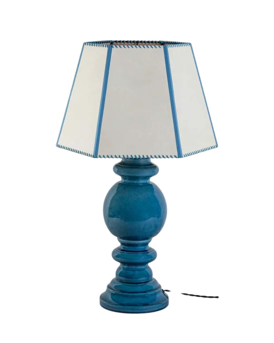 glazed ceramic hourglass lamp base