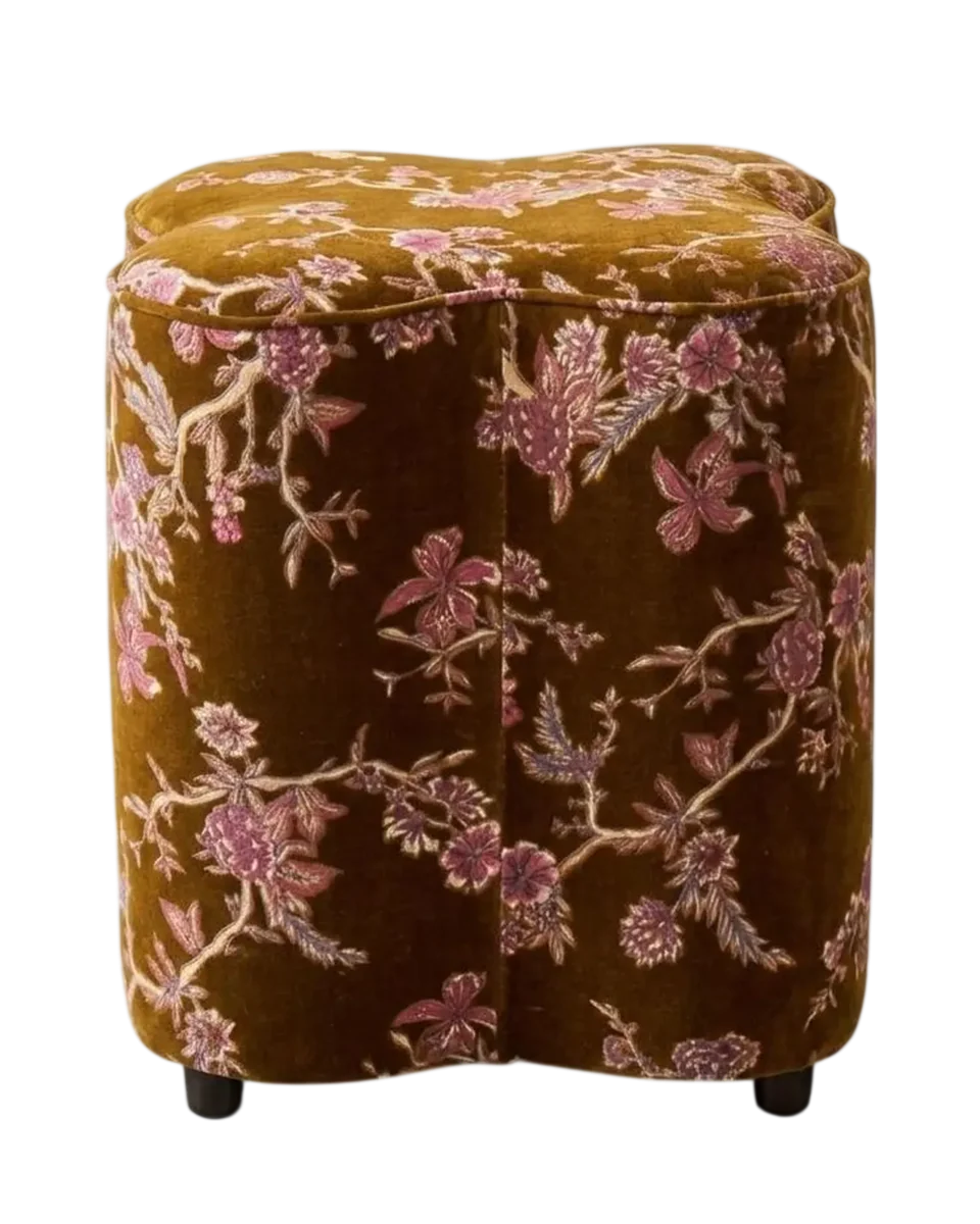 velvet colver ottoman stool