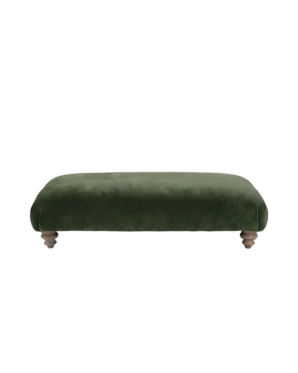 large velvet ottoman by Garden Trading
